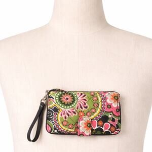 Marie Somerset Green Floral Wristlet Wallet NWT Giftcraft